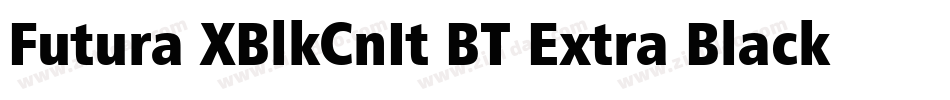 Futura XBlkCnIt BT Extra Black Italic字体转换